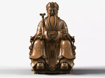 Tu Di Gong Buddha Statue  3D model