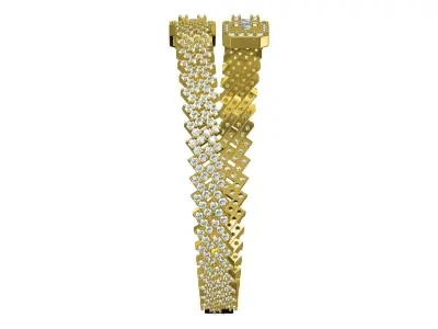 Baguette Tennis Bracelet 3D print model