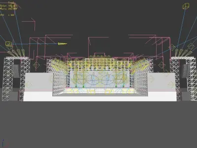 Stage party concert fashion catwalk T station  55 3D model