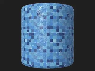 Swimming Pool Floor Mosaic PBR Texture