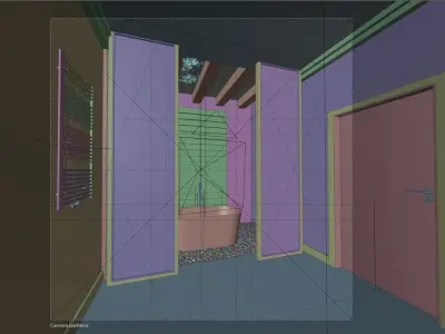 Modern Bathroom Low-poly 3D model