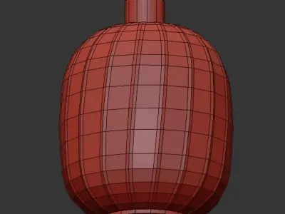 Fluted Glass Pendant 3D model