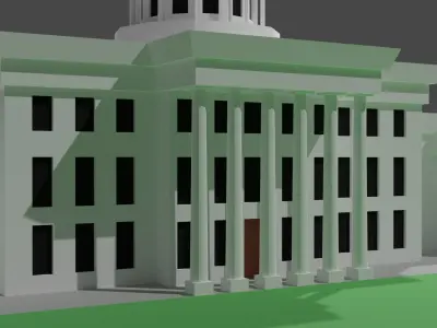 Low Poly Capitol Building 3D model
