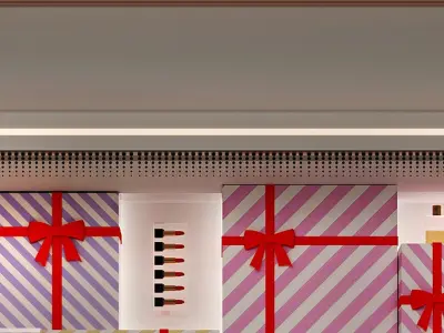 Shop Cosmetic Window Design Modern 3D model