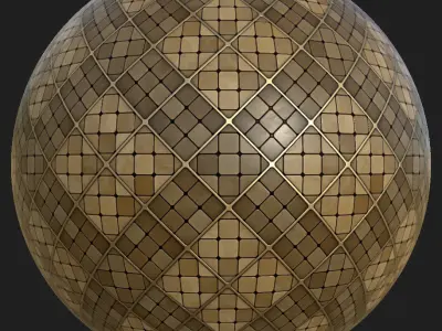 Stylized Marble Tiles Floor Texture
