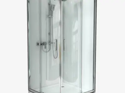 Semi-circular Shower Cabins 3D model