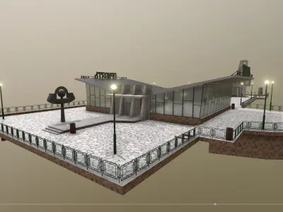 Cafe Pripyat restaurant before 1986 3D model