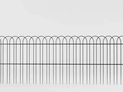 Antique Victorian Fence Low-poly 3D model