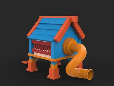 Playground Slides 3D model