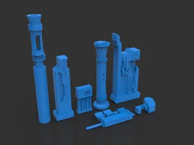 sci-fi-sniper gun 3D print model