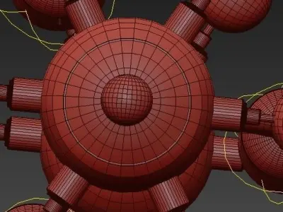 Chandelier Amber Bamboo Pendant 3D model purchase