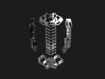 robotic design skeleton scifi  3D model