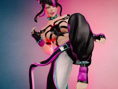 Juri Han Street Fighter Tested and Ready for Printing 3D print model