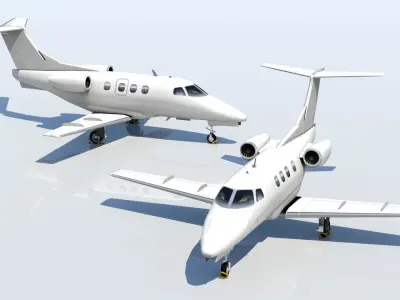 Embraer EMB Phenom 100 Low Poly  Low-poly 3D model