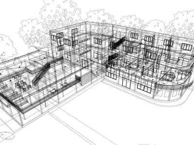 Old building renovation 3D model