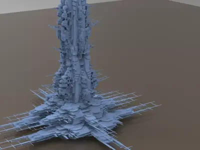 Space Station science facility exterior  3D model