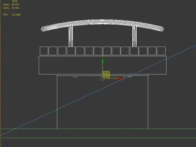 Outdoor bench 3D model