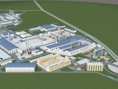 Factory Building  3D model