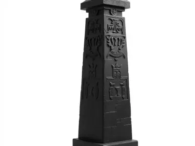 Ancient Obelisk Stone model pack Low-poly 3D model