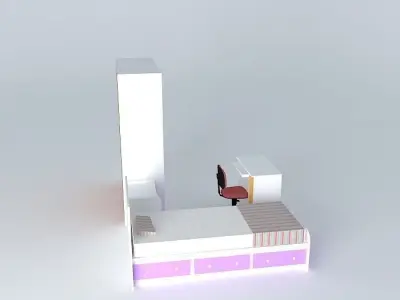Bedroom interior Free 3D model buy