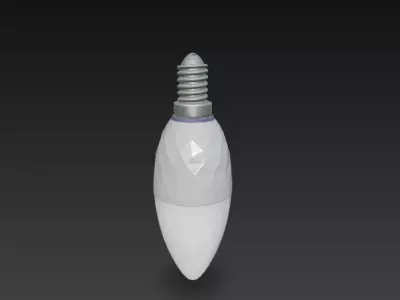 Crystal LED Candle Bulb 3D model