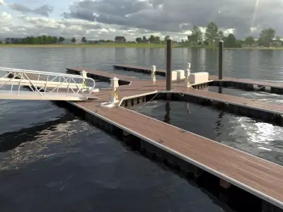 Marina - Boat Slips - Floating Dock - Deluxe 3D model