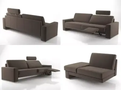 Bolero set of four different sofas 3D model