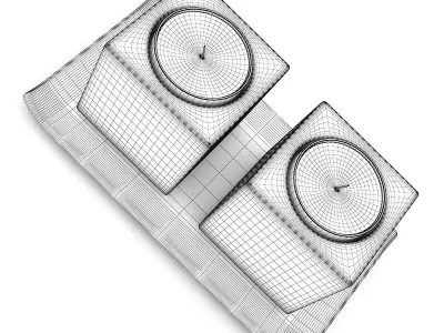 Double Metal Candles 3D model