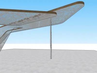 Contemporary Bus stop 3d model 3D model