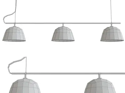Chandelier collection low poly 3d model light fixture with th... Low-poly 3D model