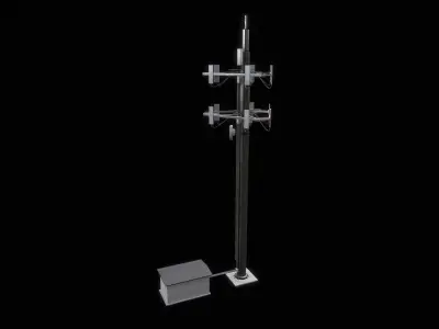 Cell Site Environment  Low-poly 3D model