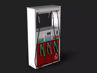 Modern Gas Dispenser Pump Low-poly 3D model