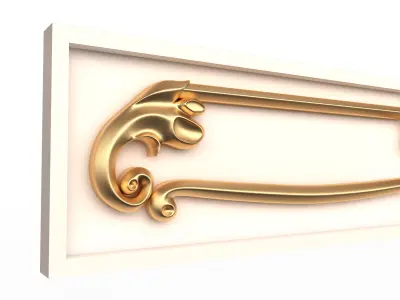 Kitchen Cabinet Door Classic 3 Low-poly 3D model