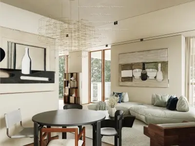 Cream style interiors that are trending right now 3D model