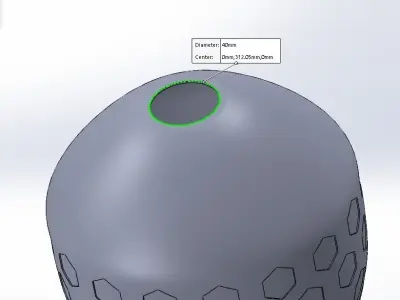 Lamp Shade Honeycomb 3D print model