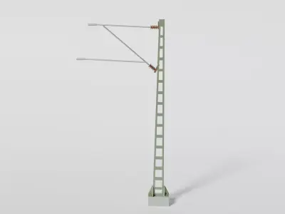 Standard overhead line mast Low-poly 3D model