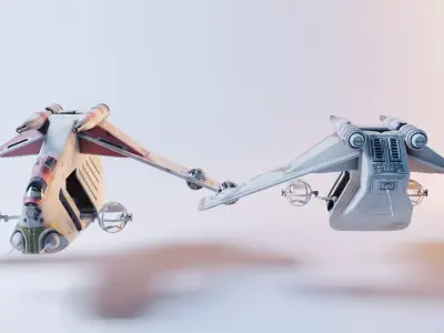 Star Wars - LAAT Low-poly 3D model for games Low-poly 3D model