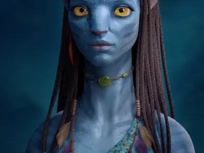 Avatar Character modeling - Blender - Full videos recorded 3D model