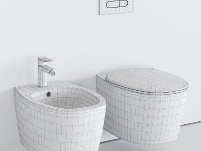 Ideal Standard Dea Wall-Hung WC Low-poly 3D model
