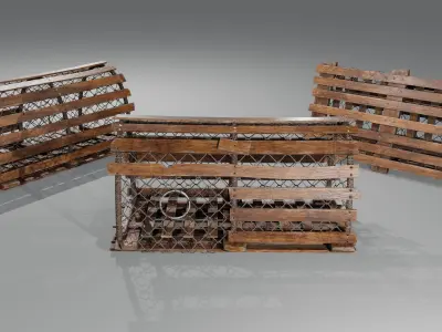 Beach and fishing environment  3D Model Pack