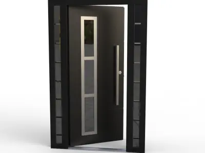Outside door Low-poly 3D model