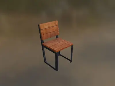 Garden Chair 02 Low-poly 3D model