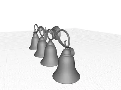 Malinda Light Silver Bath Bar 3D model