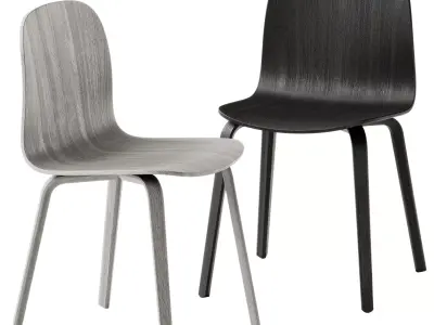 Visu Chair Wood Base by Muuto 3D model