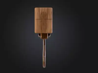 Medieval Sack Hanger Low-poly 3D model