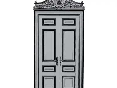 Classic Door Low-poly 3D model purchase