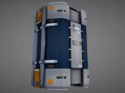 Sci Fi Container 01 Low-poly 3D model