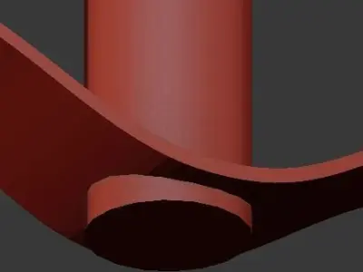 PLYWOOD windmill with two poles 3D model