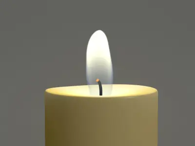 Animated Hurricane Candle 3D model