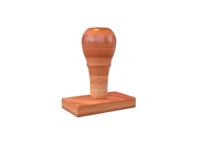 Rubber Stamp v1 004 Low-poly 3D model